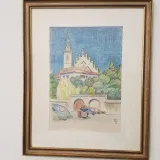 Blick zur Pfarrkirche, Karl Severin Unterberger