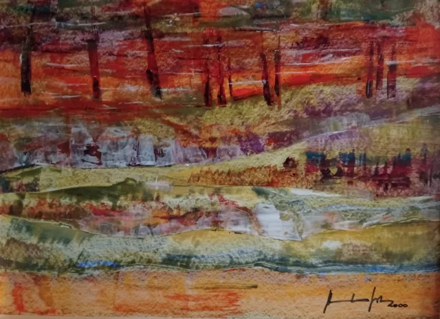 Abstrakte Landschaft, Hans Hunschofsky